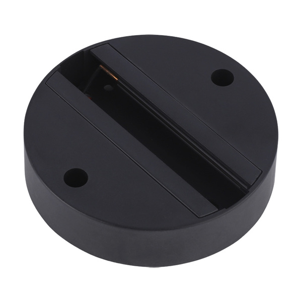 Base Sobrepor Para Spot Trilho Preto 8 5cm Embu Led