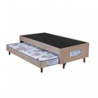Base Sommier Com Box Auxiliar 188x88x46cm Colchoarte Bege
