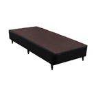 Base Sommier Linho Preto Solteiro (78x188x23) - Revestida Em