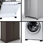 Base Suporte Com Rodinhas Ajustável Geladeira Fogão 2x