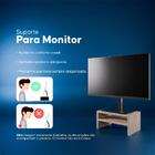 Base Suporte Para Monitor Apoio De Mesa Madeira Carvalho