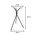 Base Tripé De Mesa Preto 60cm Pe Mesinha Bistrô Decoração