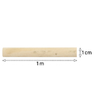 Bastão de Madeira Pinus Natural 100x1cm Settis