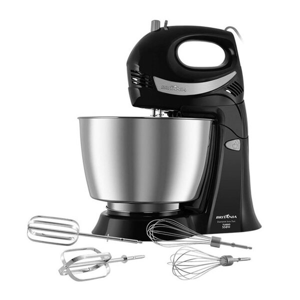 Batedeira Britânia Diamante Inox Turbo Duo 550w Preta 220v