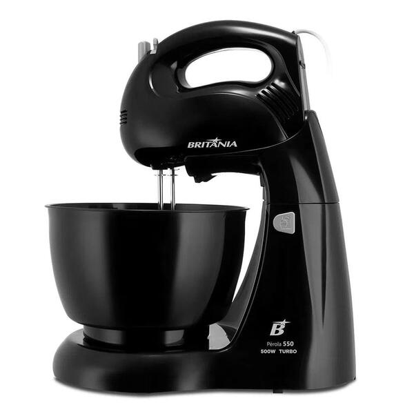Batedeira Britânia Perola Turbo Double Bowl 500w Preta 550