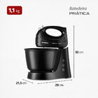 Batedeira Mondial 400w B-44 B - 1065-02  Preto  220 Volts