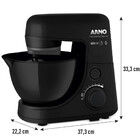 Batedeira Planetária Deluxe 600w Preta Kt-01 Com Forma Roched