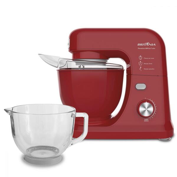 Batedeira Planetaria Double Bowl Glass Turbo Britânia 127v