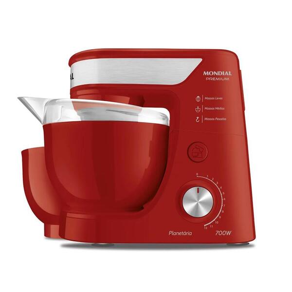 Batedeira Planetária Mondial 700w Bp-01p-r Vermelho - 220v