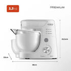 Batedeira Planetária Mondial Premium Branco E Inox Bp-01p-w -