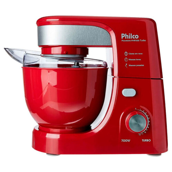 Batedeira Planetária Philco Php500 Turbo 11 Velocidades 500 W