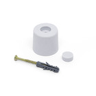 Batedor Amortecedor De Porta Com Parafusos Branco 2un