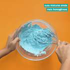 Batedor De Ovos Com Raspador De Silicone E Metal Azul Oikos A