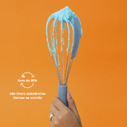 Batedor De Ovos Com Raspador De Silicone E Metal Azul Oikos A