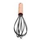 Batedor De Ovos Silicone E Bambu Lyor Charmy 24 5cm Preto