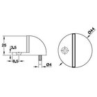 Batedor De Porta Meia Lua - Aço Inox Escovado