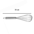 Batedor Fouet Misturador Manual Massas Ovos Clara Em Neve Bol