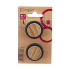 Batedor para Porta Híbrido Parafusar Aço Carvalho 2 Peças Inspire