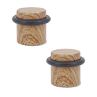 Batedor para Porta Híbrido Parafusar Aço Carvalho 2 Peças Inspire