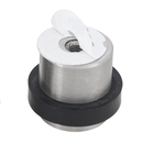 Batedor para Porta Hibrido Parafusar Aço Inox Cinza 2 Peças Inspire