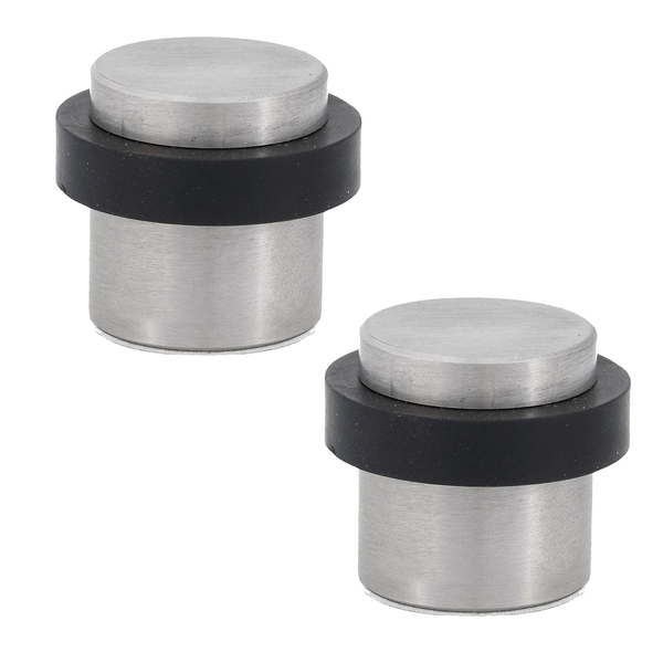 Batedor para Porta Hibrido Parafusar Aço Inox Cinza 2 Peças Inspire