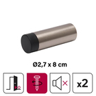 Batedor para Porta Parafusar Alumínio Cinza 2 Peças Inspire