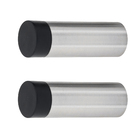 Batedor para Porta Parafusar Alumínio Cinza 2 Peças Inspire