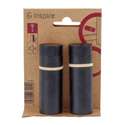 Batedor para Porta Parafusar Alumínio Preto 2 Peças Inspire