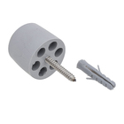 Batedor para Porta Parafusar PVC Cinza 1 peça