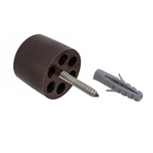 Batedor para Porta Parafusar PVC Marrom 1 peça