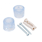 Batedor para Porta Parafusar PVC Transparente 2 peças