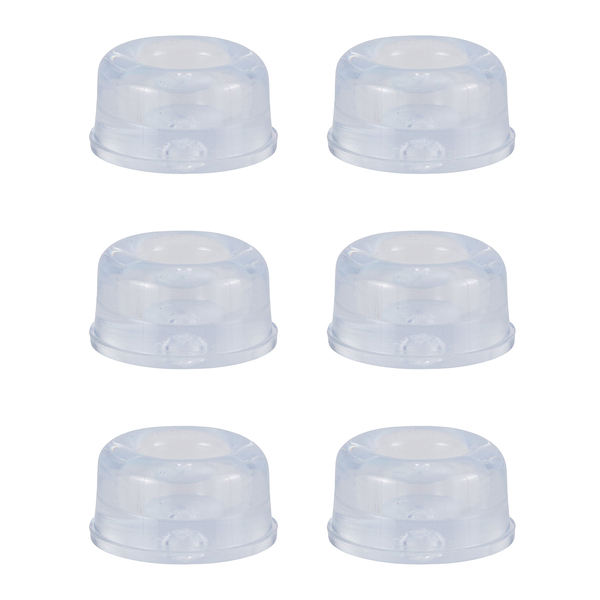 Batedor para Porta Pequeno Autoadesivo PVC Transparente 6 Peças Inspire