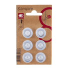 Batedor para Porta Pequeno Autoadesivo PVC Transparente 6 Peças Inspire