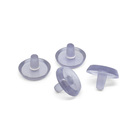 Batente Com Pino De Encaixe - Gotas Silicone - 22,5mm - Trans