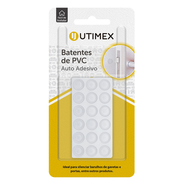 Batentes Pvc Autoadesivo - Gotas Silicone - 13,5 X 4,5mm 18 P