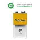 Bateria 9v Recarregável 500ma Com Carga Micro Usb - Green