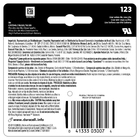 Bateria Lítio Cr123 3v Cartela Com 1 Unidade