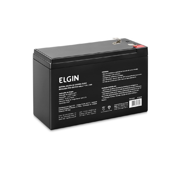 Bateria Nobreak 12v 9ah Selada De Chumbo Vrla - Elgin