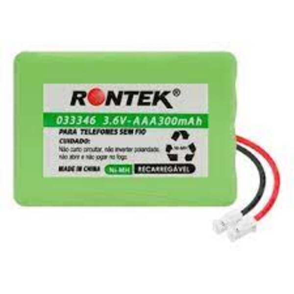 Bateria Recarregavel Telefone S/ Fio Aaa 2.4v 600ma Nimh Cone