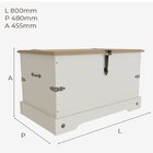 Baú 80x45,5cm Smile  Creme/carvalho