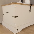 Baú 80x45,5cm Smile  Creme/carvalho