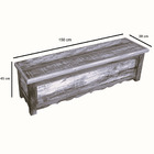 Baú Banco 1 5m Madeira Maciça Pátina