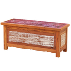 Baú Banco 1m Madeira Maciça Pátina