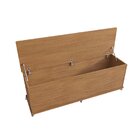 Baú Banco Mdf/mdp Com Rodízios Luca Cedro