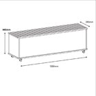 Baú Banco Mdf/mdp Com Rodízios Luca Cedro