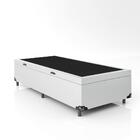 Baú Box Solteiro - Couro Branco