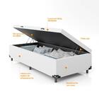 Baú Box Solteiro - Couro Branco