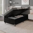 Baú Box Solteiro - Suede Preto