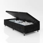 Baú Box Solteiro - Suede Preto