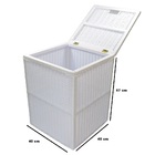 Baú Branco Brinquedos Cesto Roupa Fibra Sintetica